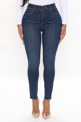 Next Level No Gap Skinny Jeans - Dark Wash Ins Street
